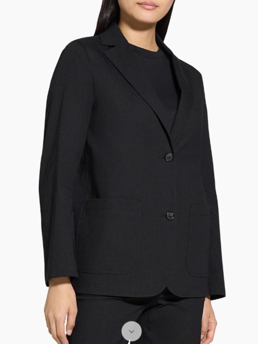 New Theory Relaxed Single-Breasted linen blend Jacket - Picture 5 of 9